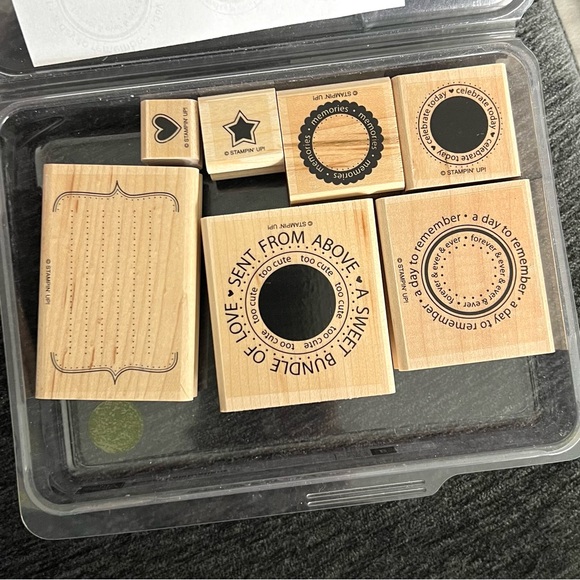 GUC Stampin Up! Sweet Celebrations Stamp set with blocks - Picture 2 of 3